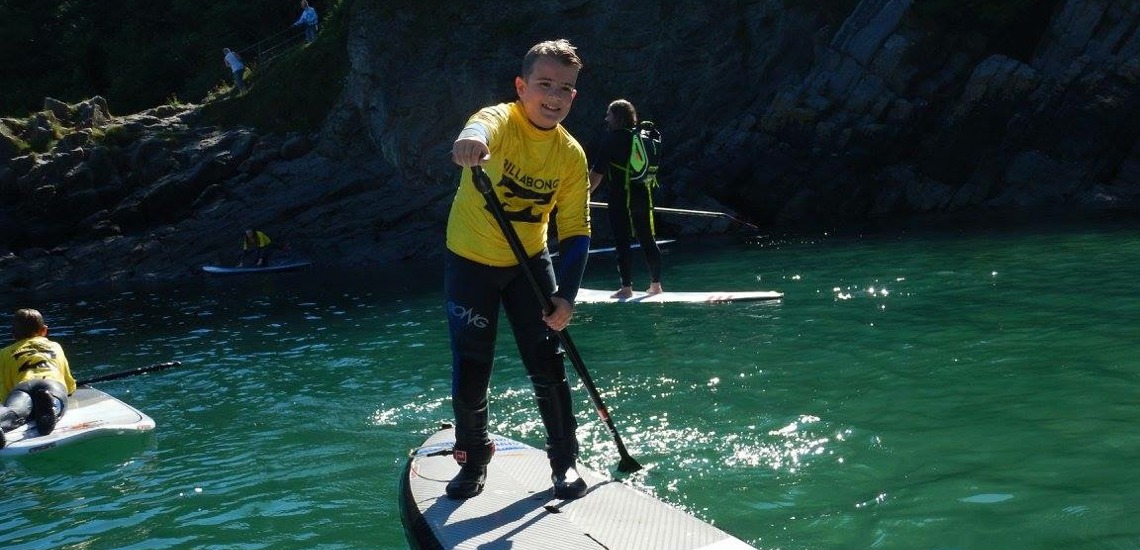 Paddle boarding at Stackpole & Barafundle Bay in Pembrokeshire