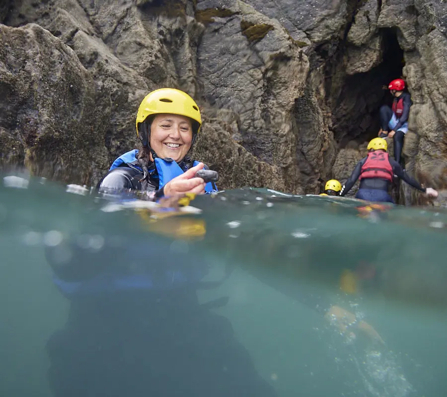 Children And Families Coasteering In Wales