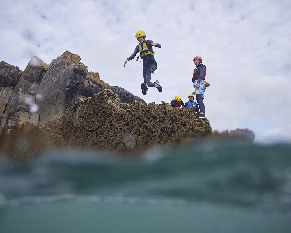 Pembrokeshire community coasteering