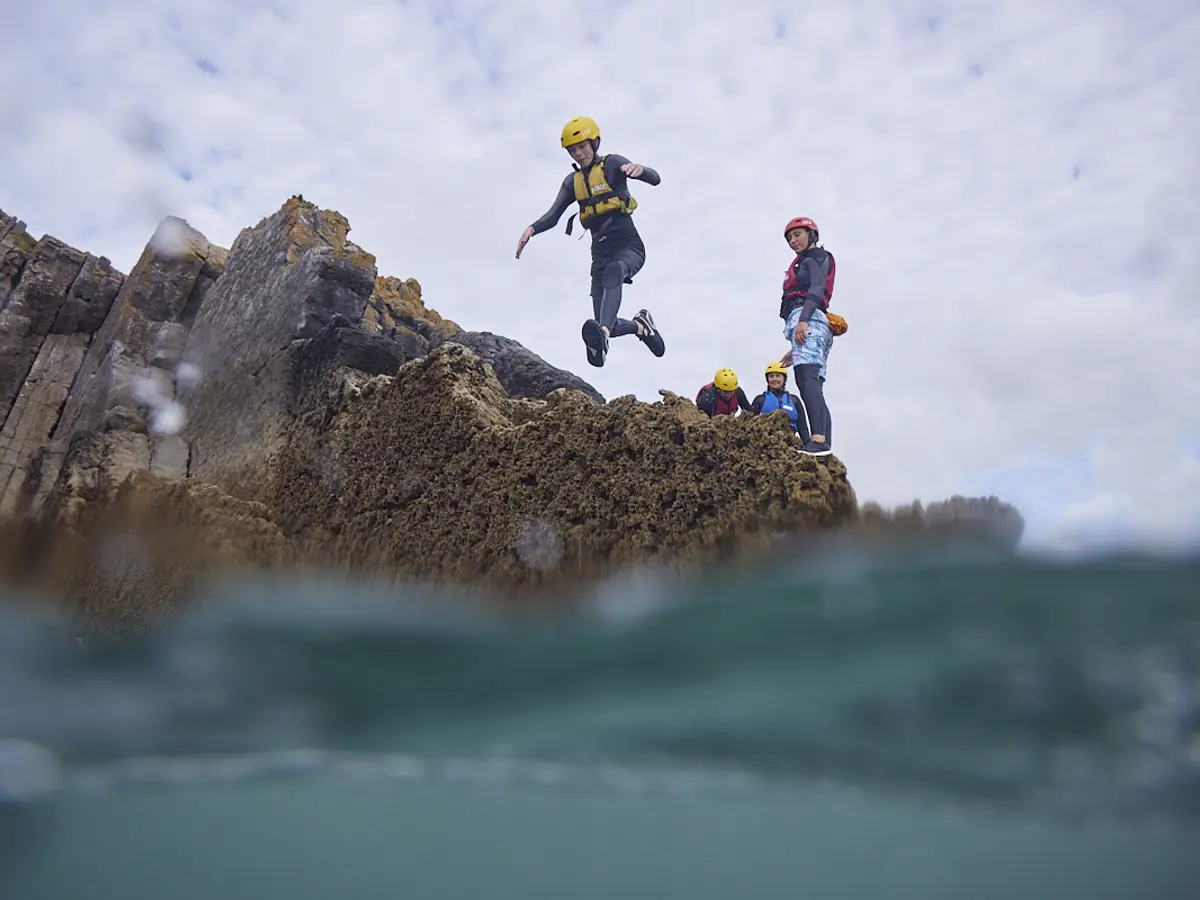 Community coasteering in Pembrokeshire