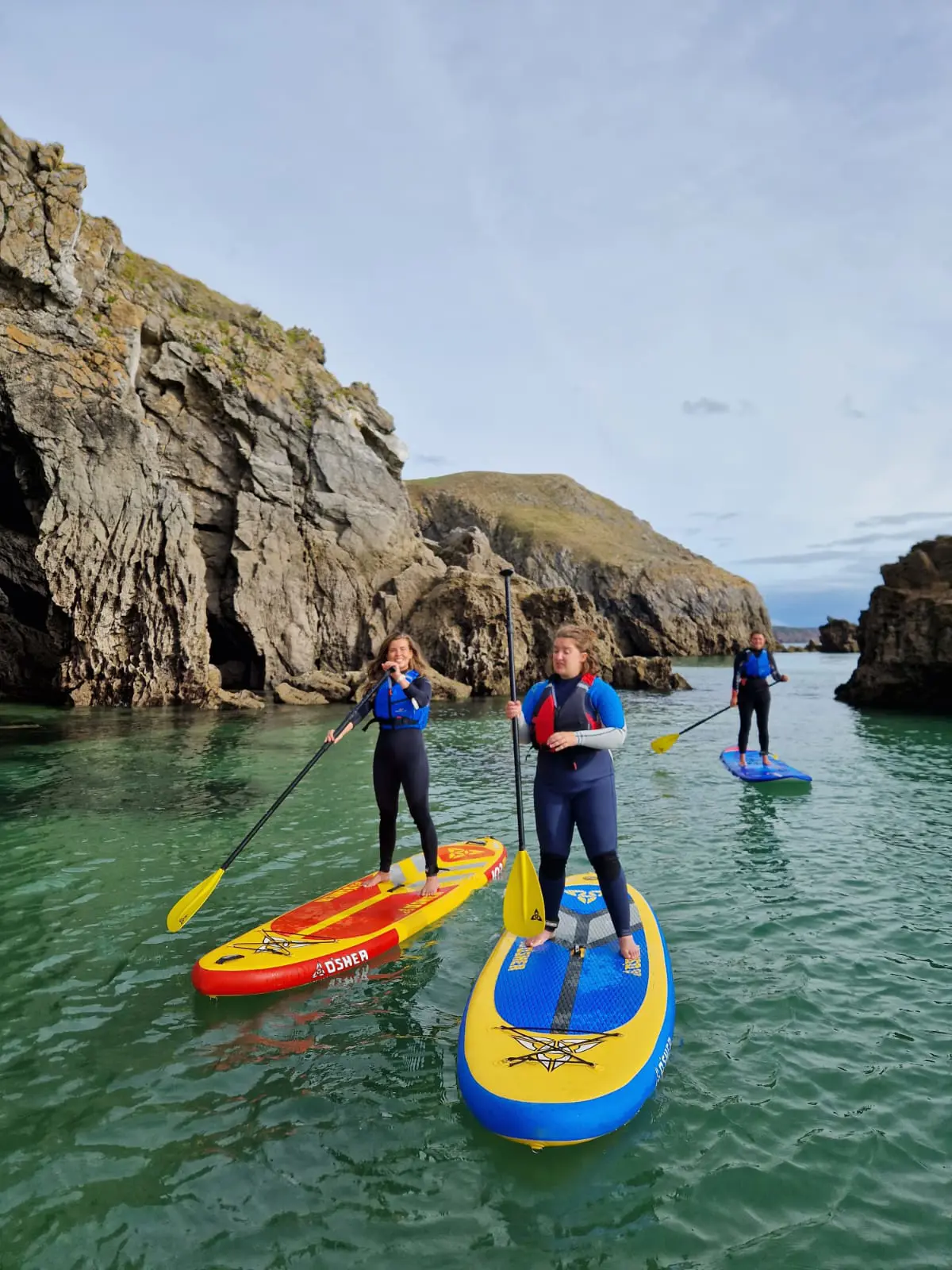 Guests enjoying a Pembrokeshire coastal retreat