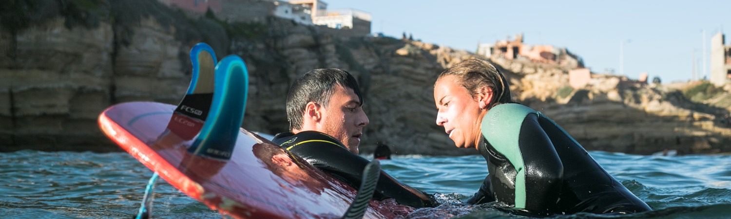 Surf coach safety and rescue training for surf instructors