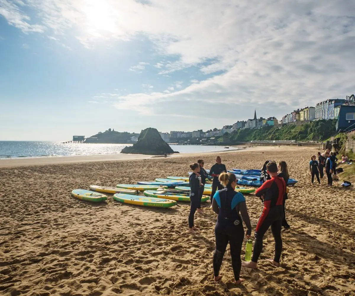 Paddle boarding in Saundersfoot Pembrokeshire