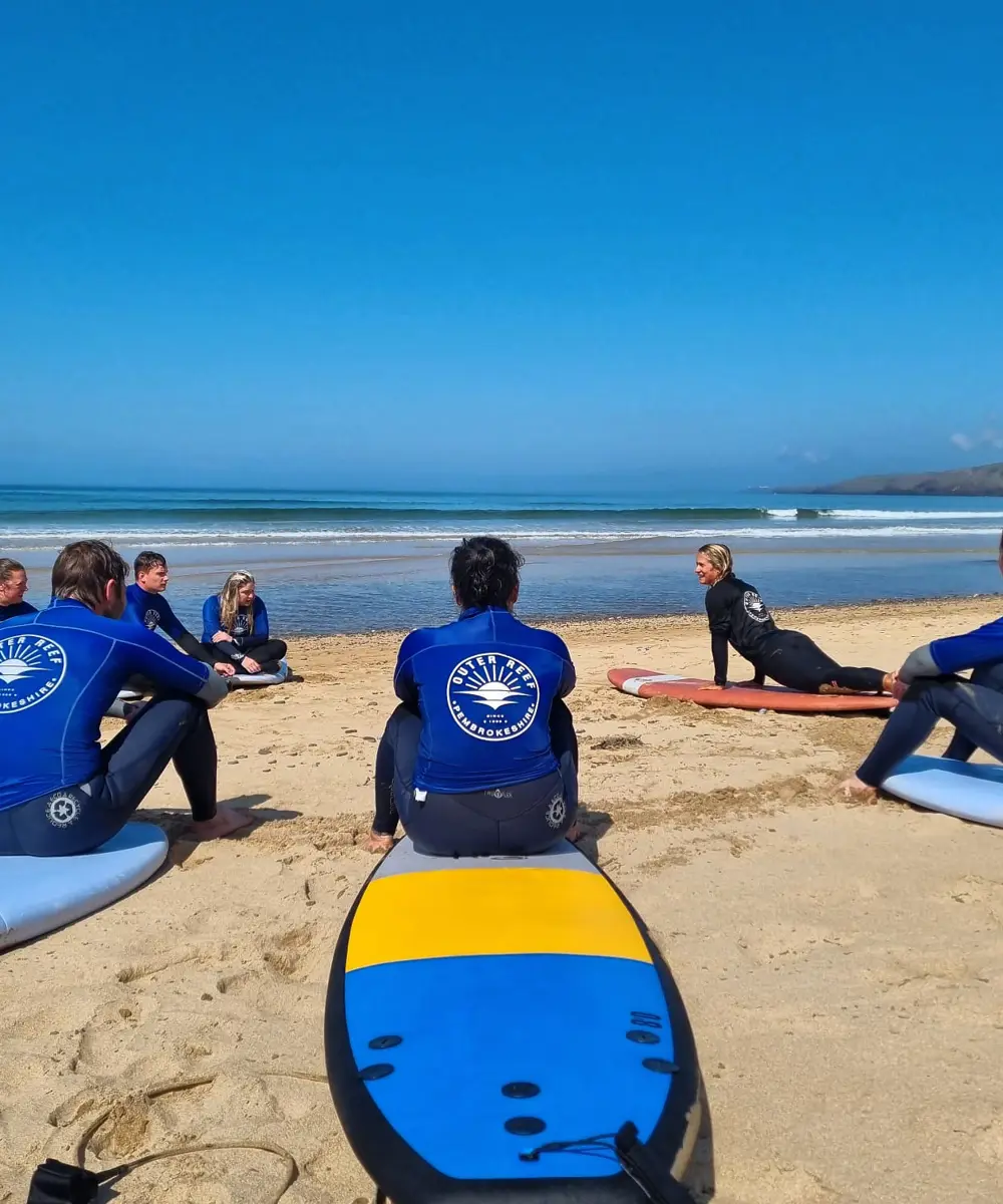 School outdoor adventure activity in Pembrokeshire