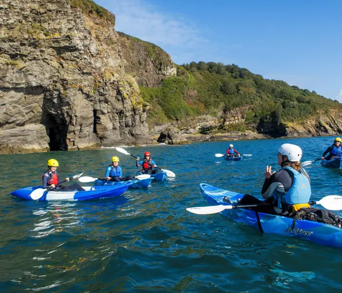 Family Kayaking In Pembrokeshire Wales