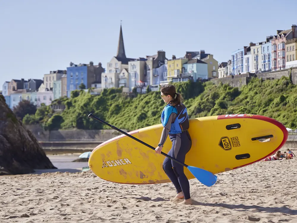 Family paddle boarding lessons in Pembrokeshire