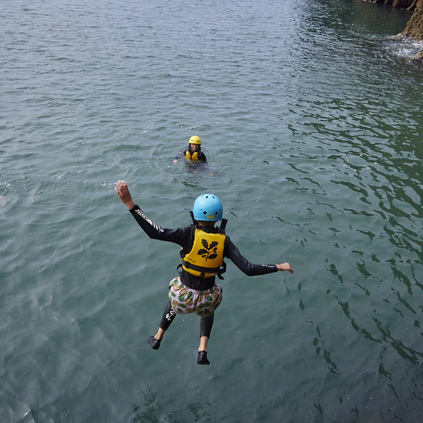 Coasteering adventures near Tenby and Stackpole