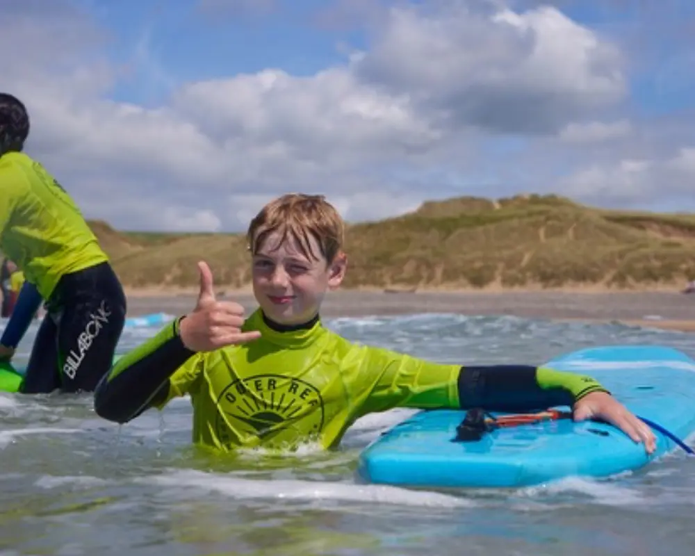 Surf Lesson Group In Pembrokeshire