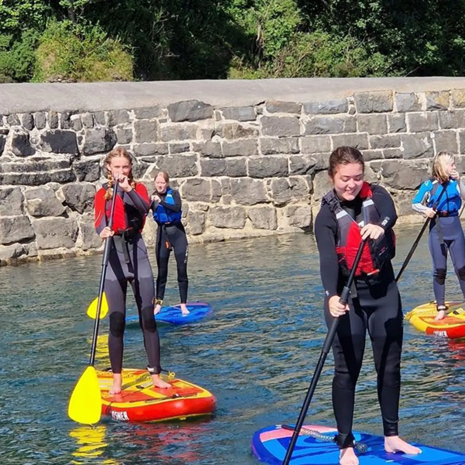 Corporate coasteering team building in Wales