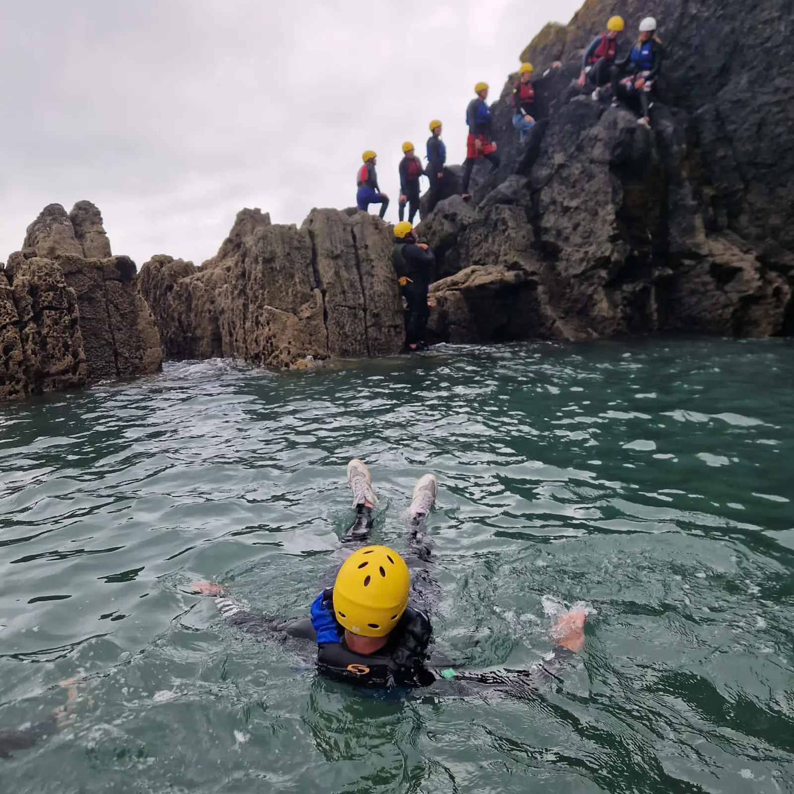 Guided sea swimming and coasteering in Pembrokeshire