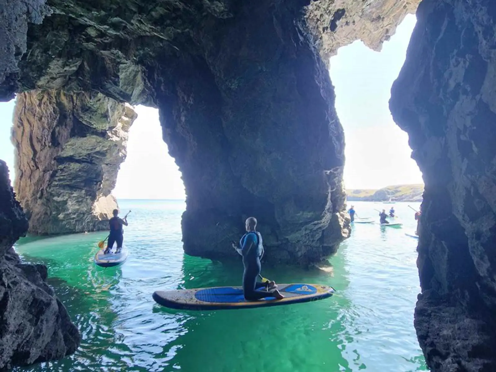 Paddle boarding in Pembrokeshire Wales