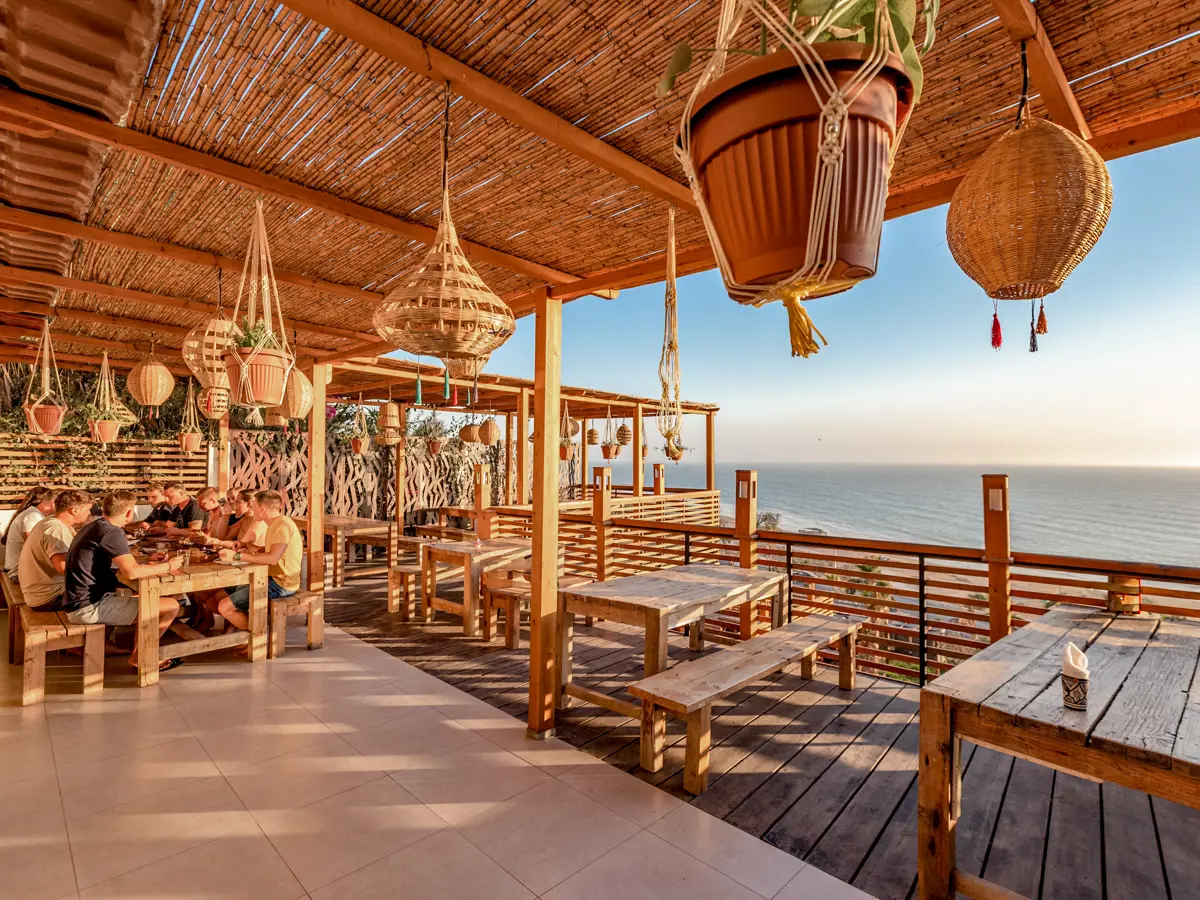 Morocco surf house terrace sea view