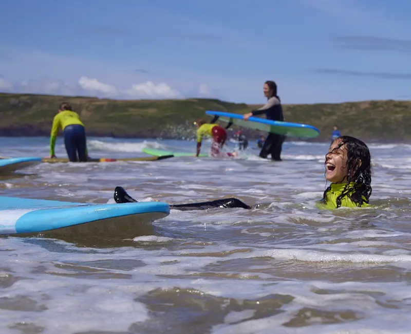 Surf lesson coaching