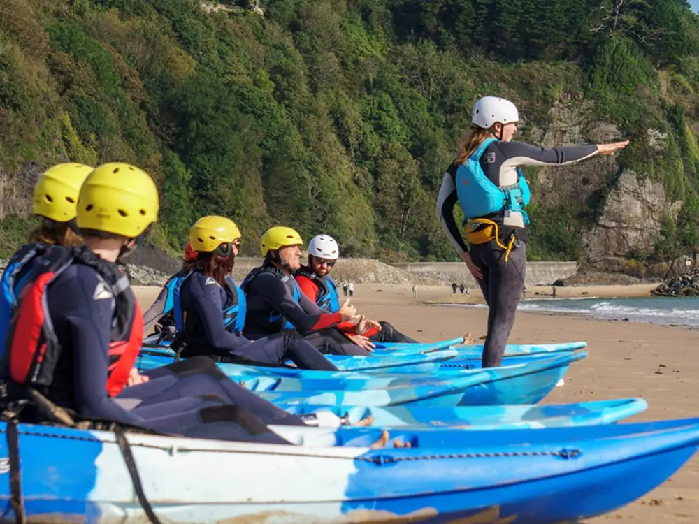 Group Kayaking In Pembrokeshire Wales