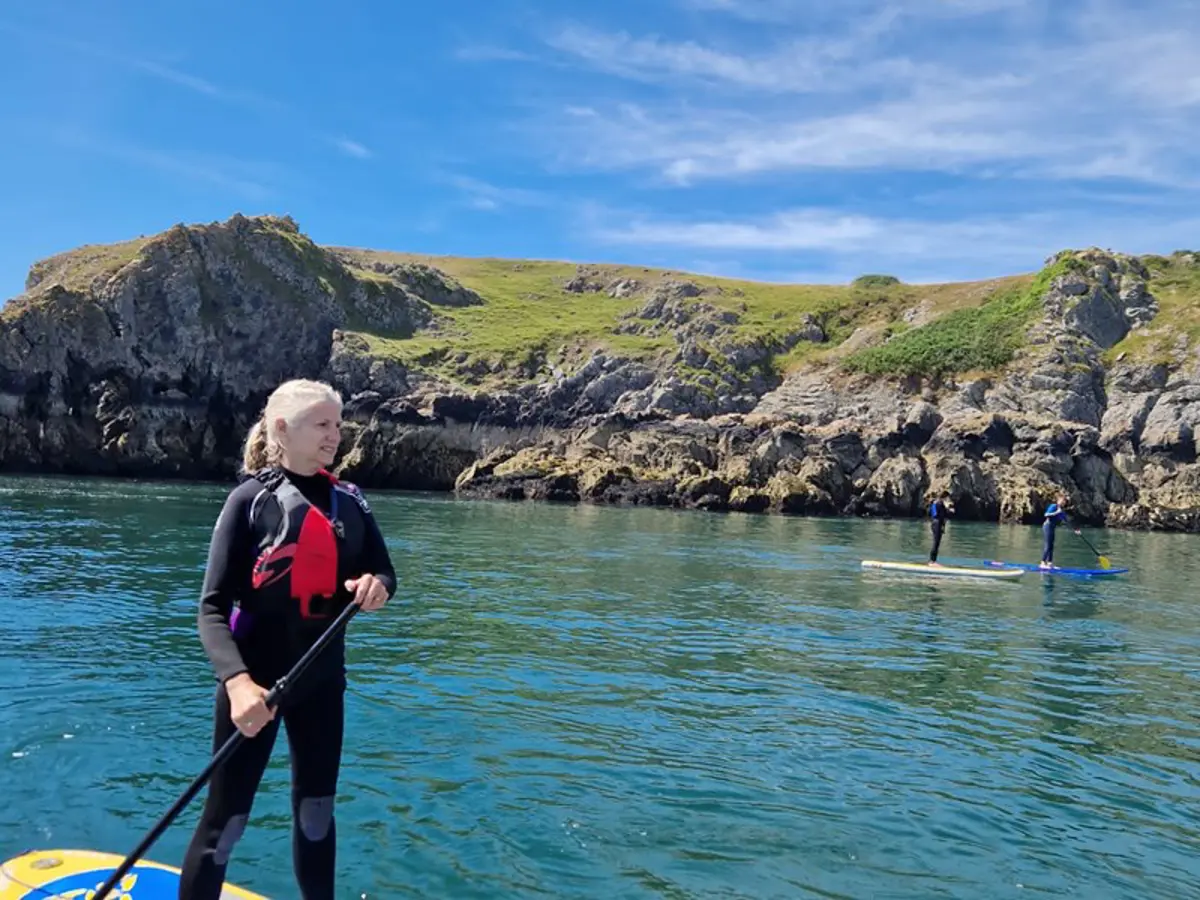 Clear water paddle boarding Pembrokeshire
